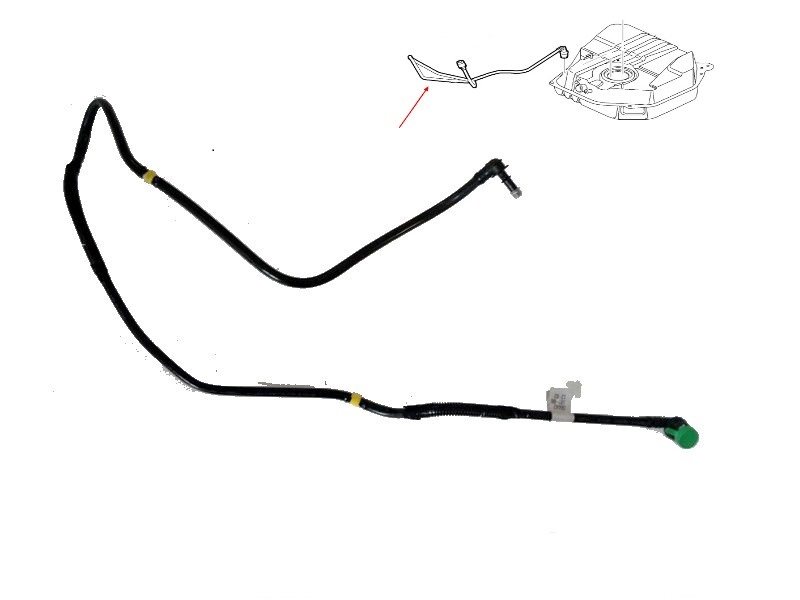 Трубка топливная гибкая от бака до фильтра (обратка)Ducato Rus 2.3 JTD (черная)